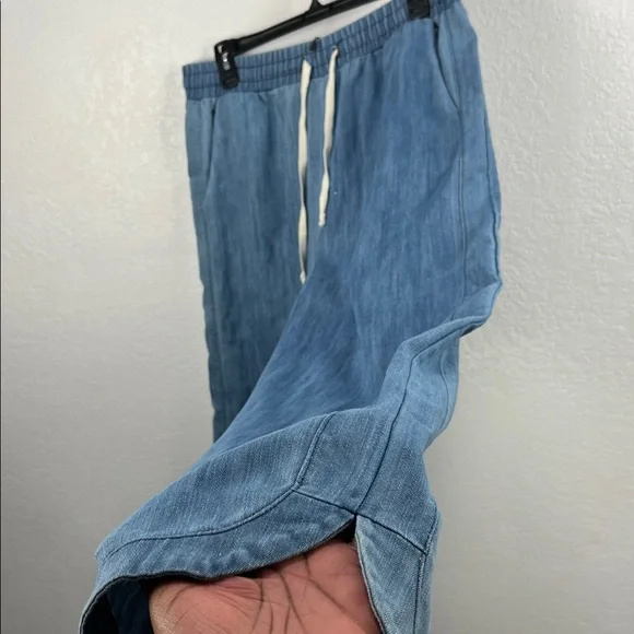 Three Bird Nest Women’s So Comfy Wide Leg Denim Pant Sz M Light Blue Boho Chic - Picture 8 of 8